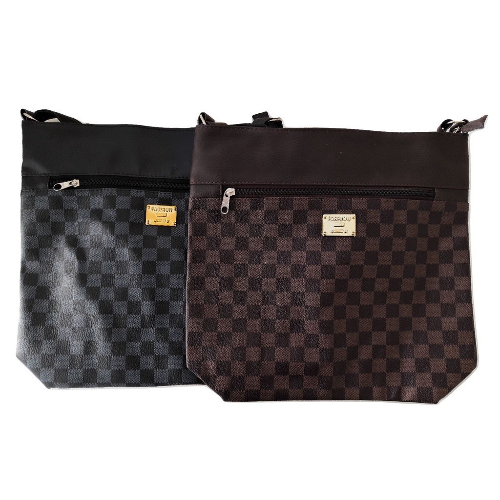 Bolsa Feminina Elegante Em Couro Sintético Com Fecho Externo Marrom