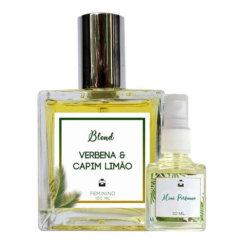 Perfume Verbena & Capim Limão 100ml Feminino - Blend de Óleo Essencial Natural + Perfume de presente