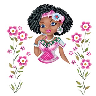 Pano de Prato Boneca Mulata Para Saia de Crochê & Tecido Artesanato Revenda