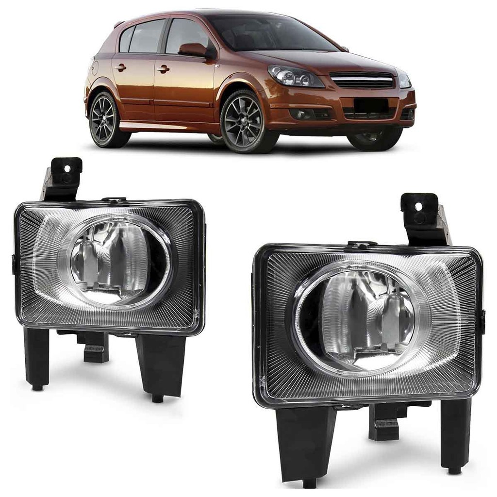 Farol Milha Auxiliar Vectra 2006 2007 2008 2009 2010 2011 Mascara Cromada Lente Lisa Vidro em Oferta na Shopee