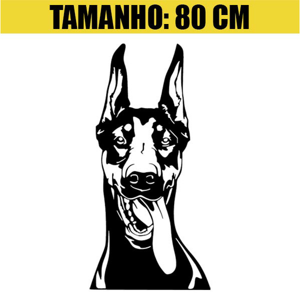 Adesivo Decorativo Parede Porta Geladeira - DOBERMAN RAÇA