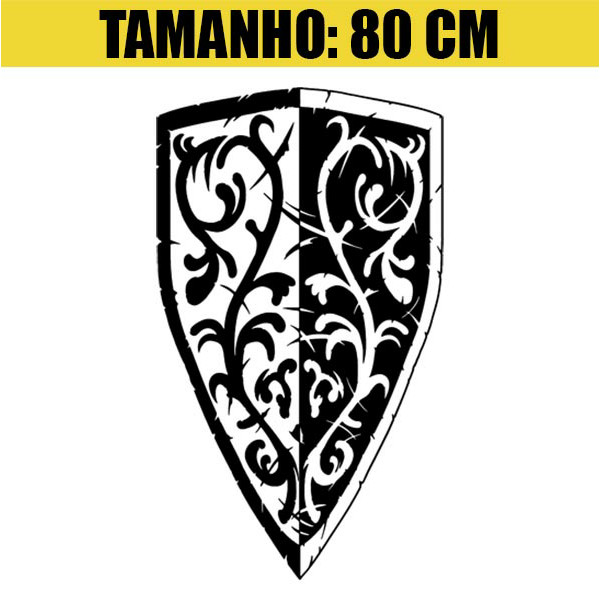Adesivo Decorativo Parede Porta Geladeira - Escudo Medieval