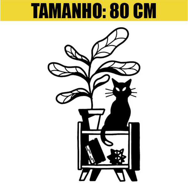 Adesivo Decorativo Parede Porta Geladeira - Gatuno Arte