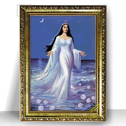 Quadro Moldura Trabalhada Iemanja Iemanjá 47x35cm