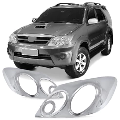 Par Aro Moldura Farol Principal Hillux Sw4 2005 2006 2007 2008 Cromado