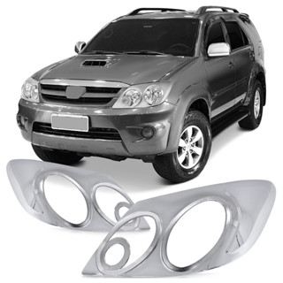 Par Aro Moldura Farol Principal Hillux Sw4 2005 2006 2007 2008 Cromado em Oferta na Shopee
