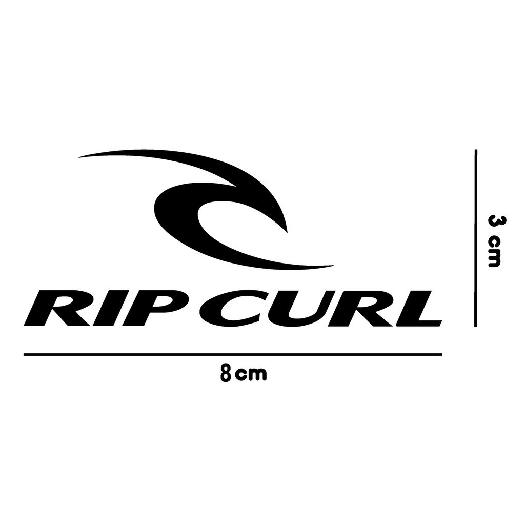 Adesivo ripcurl Vinil de recorte 3X8 cm - etiqueta/moto/notebook
