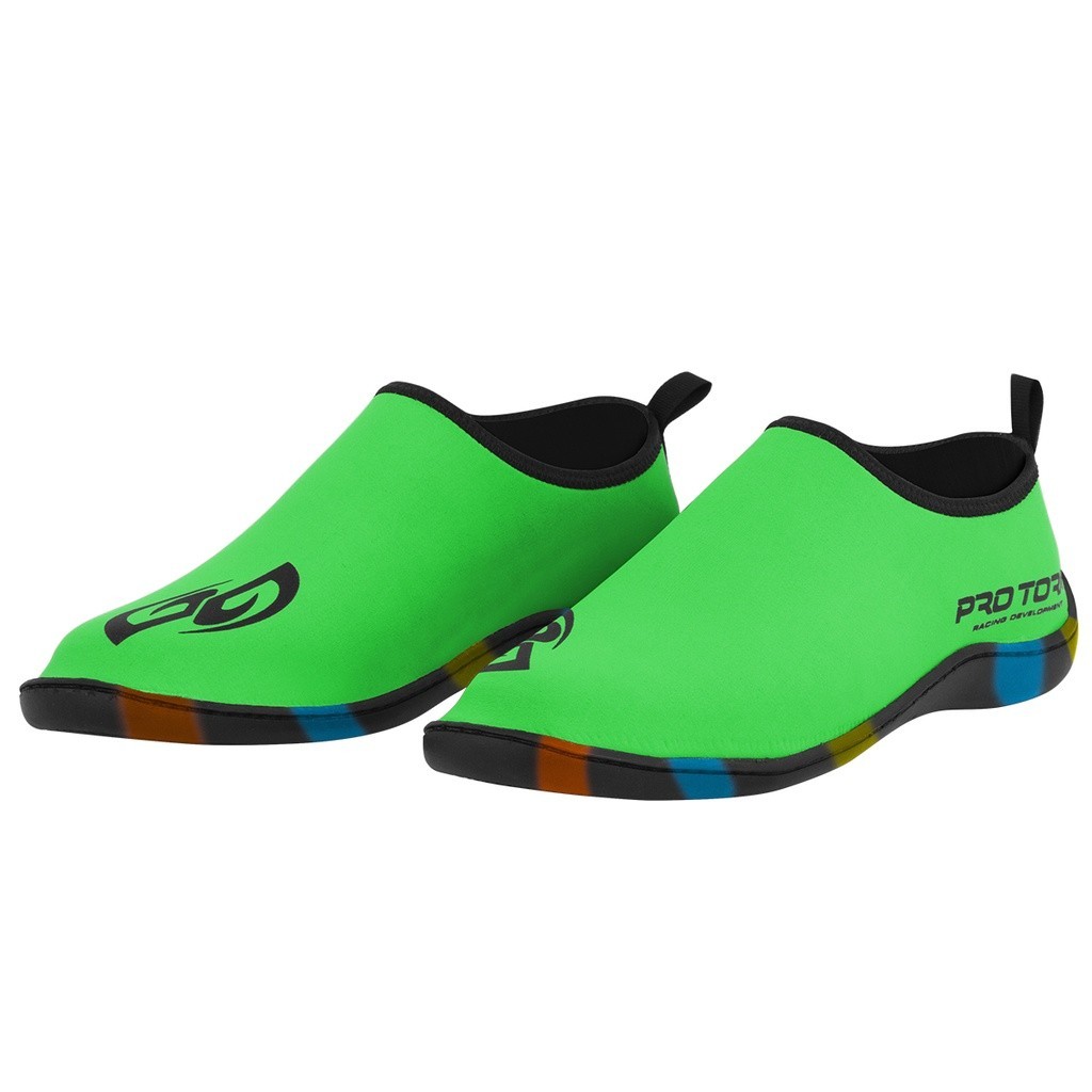 Sapatilha Aquática Adulto Pro Tork Neoprene Solado Colorido Tênis Esportiva Praia Trilha Cachoeira Pesca Híbrida