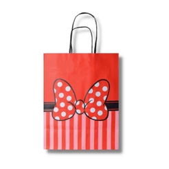 Sacola Minnie 10 Un 17,5x8,5x21,5cm Festa Infantil Lembrancinha Presente