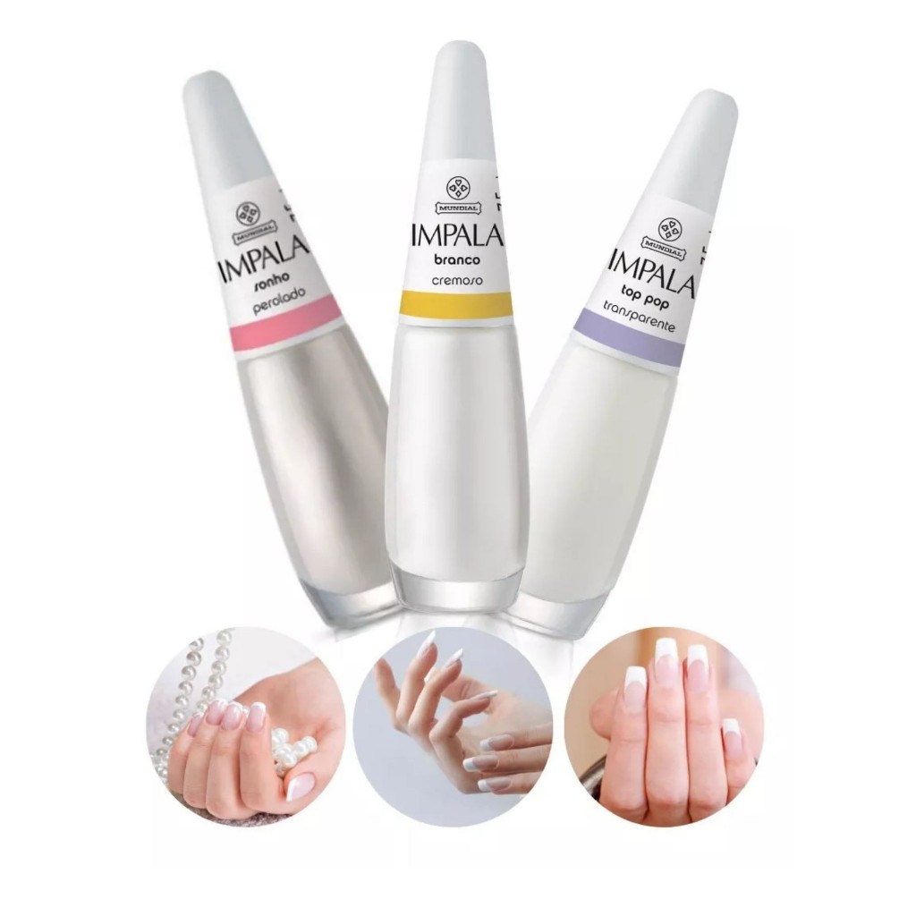 Impala KIT 3 Francesinha: Conjunto Elegante Esmaltes