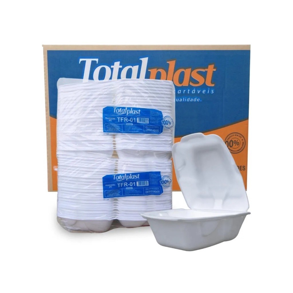 Embalagem de Frango Isopor Eps (21X14X1,8 CM.) C/ 100 UN.