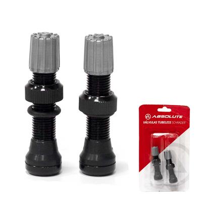 Válvula tubeless bicicleta bico grosso schrader mtb bike absolute aluminio par