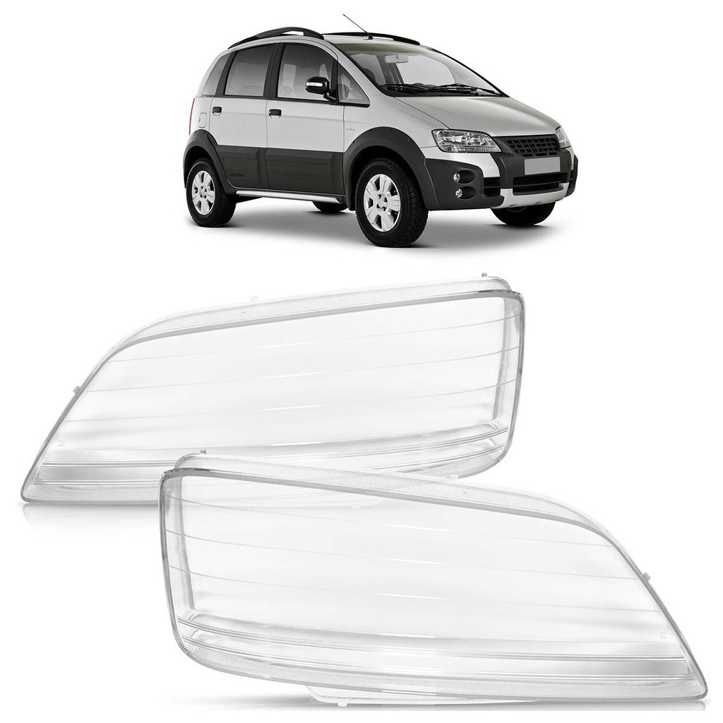 Lente Farol Idea 2005 2006 2007 2008 2009 2010 Transparente Lente Estriada Acrilico em Oferta na Shopee