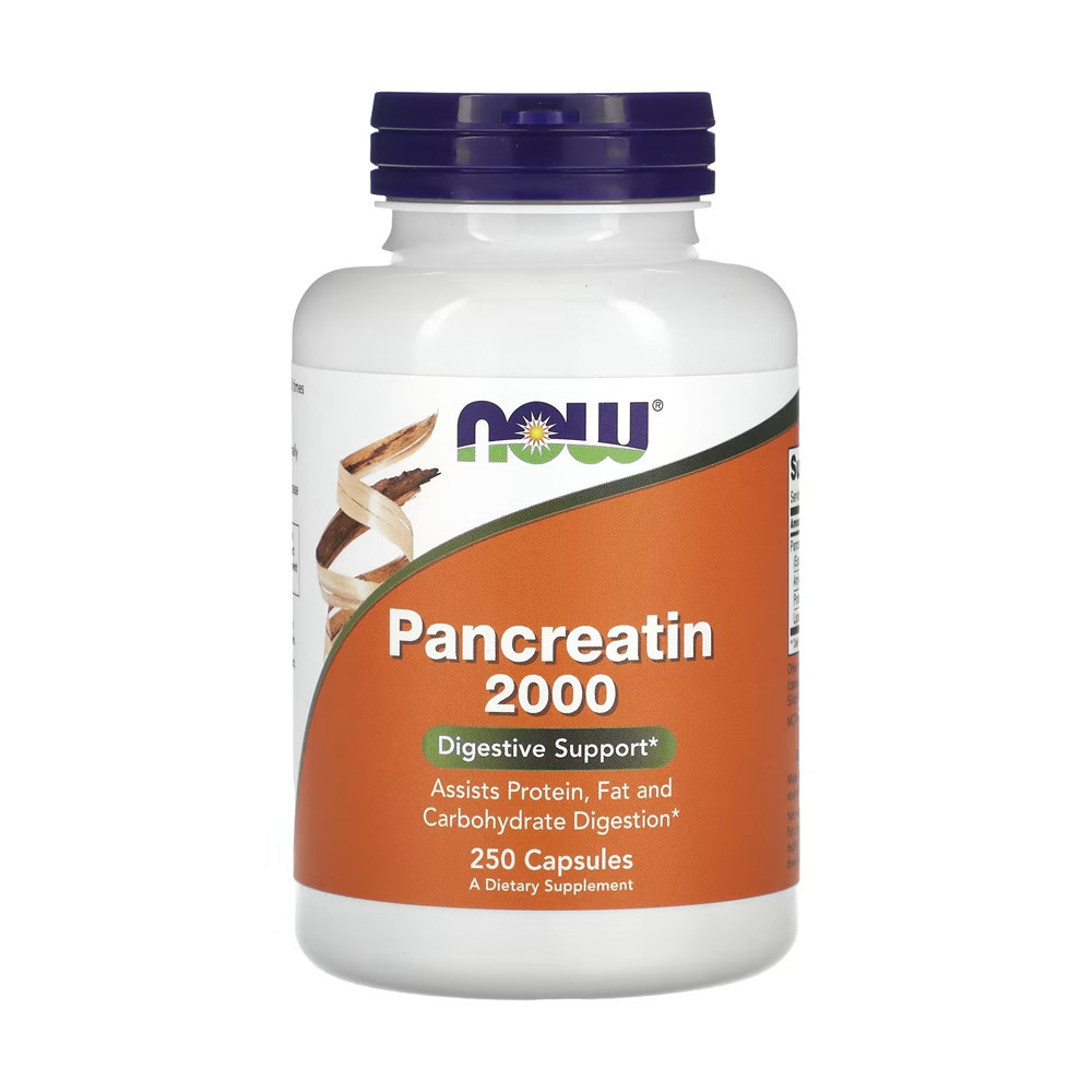Pancreatina 200mg Now Foods 250Veg Cáps Importado