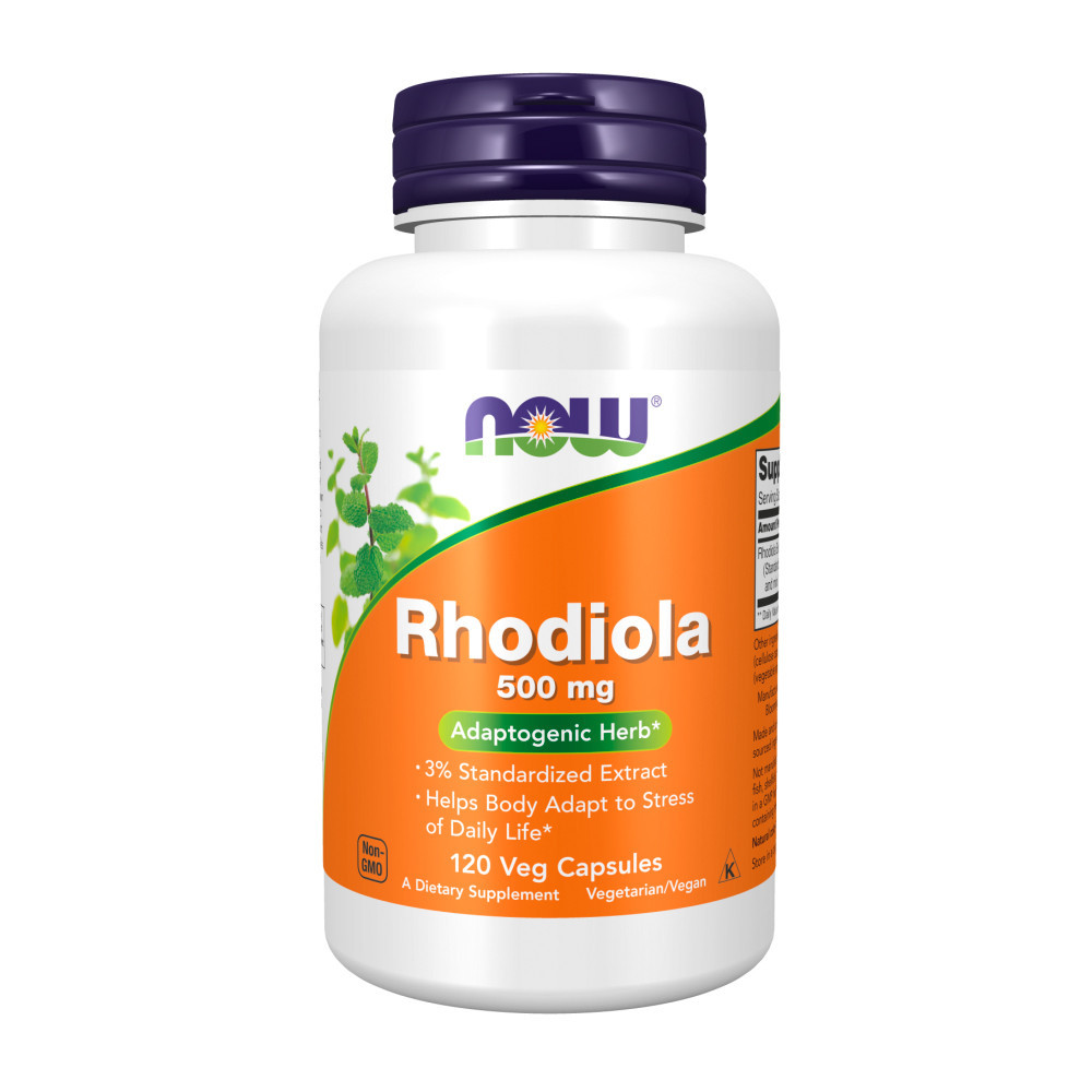 Extrato Rhodiola 500 mg Now Foods 120 Veg Cáps Importado - Health