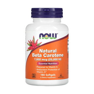 Beta Caroteno 7.500mcg Now Foods 180 Softgels Importado em Oferta na Shopee