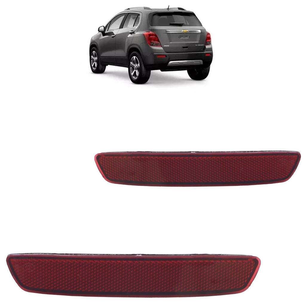Refletor Parachoque Traseiro Tracker 2014 2015 2016 2017 2018 2019 Rubi Lente Acrilico