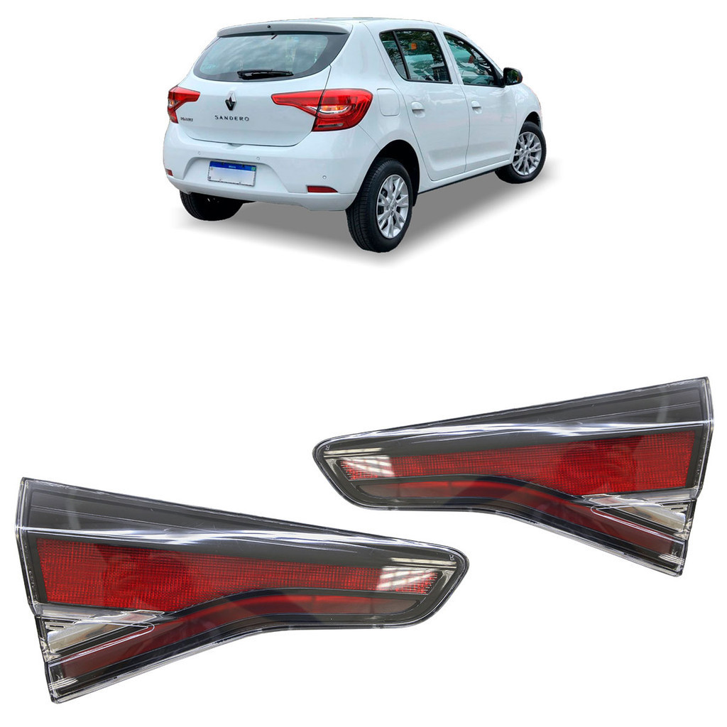 Lanterna Traseira Sandero 2020 2021 2022 2023 Porta-Malas Led Fumê Lente Lisa Acrilico em Oferta na Shopee