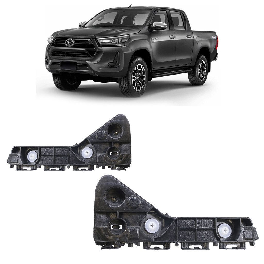 Suporte Guia Parachoque Hilux 2021 2022 2023 Preto em Oferta na Shopee