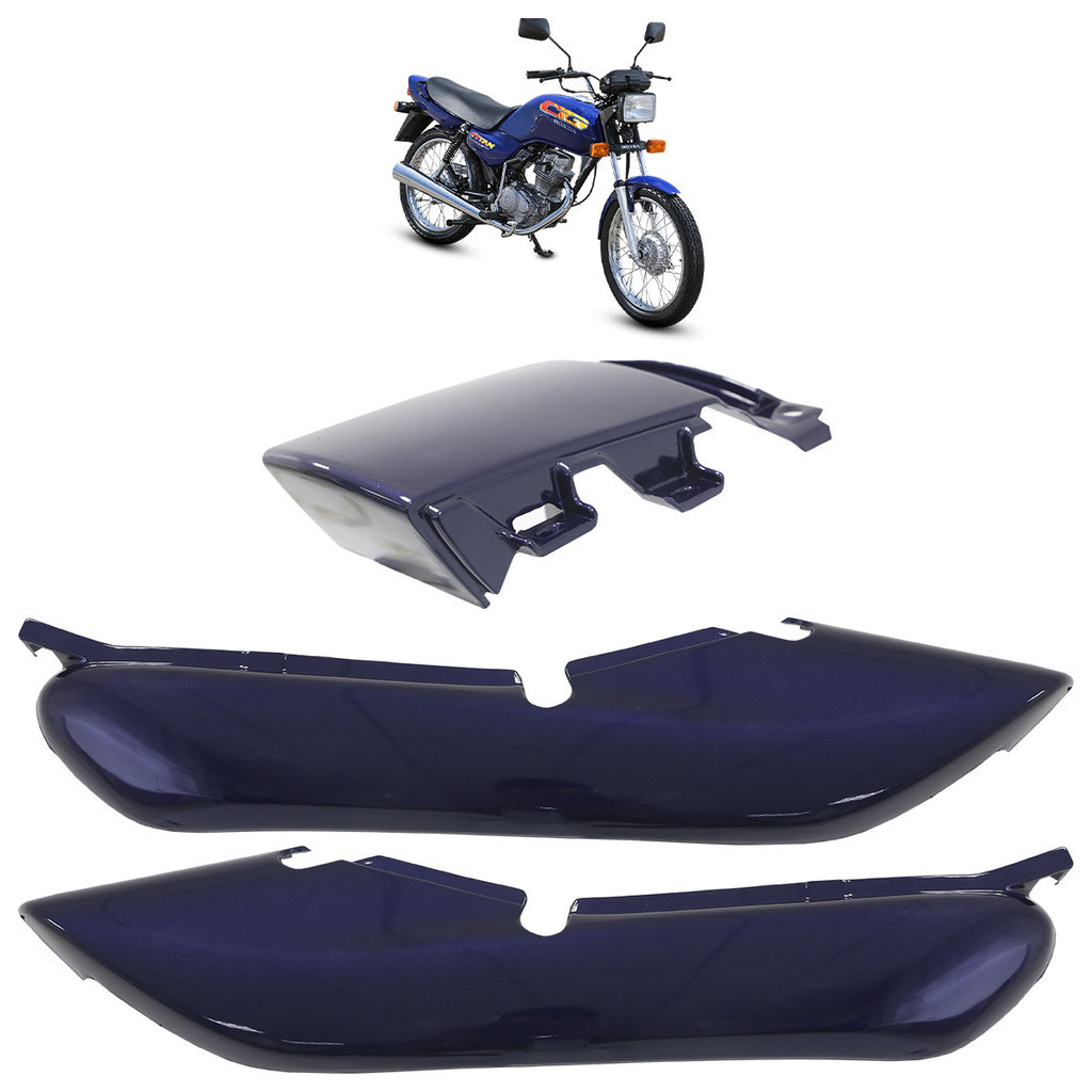Kit Rabeta Traseira CG 125 Titan 1994 1995 1996 1997 1998 1999 2000 Azul Metálico 3 Peças em Oferta na Shopee