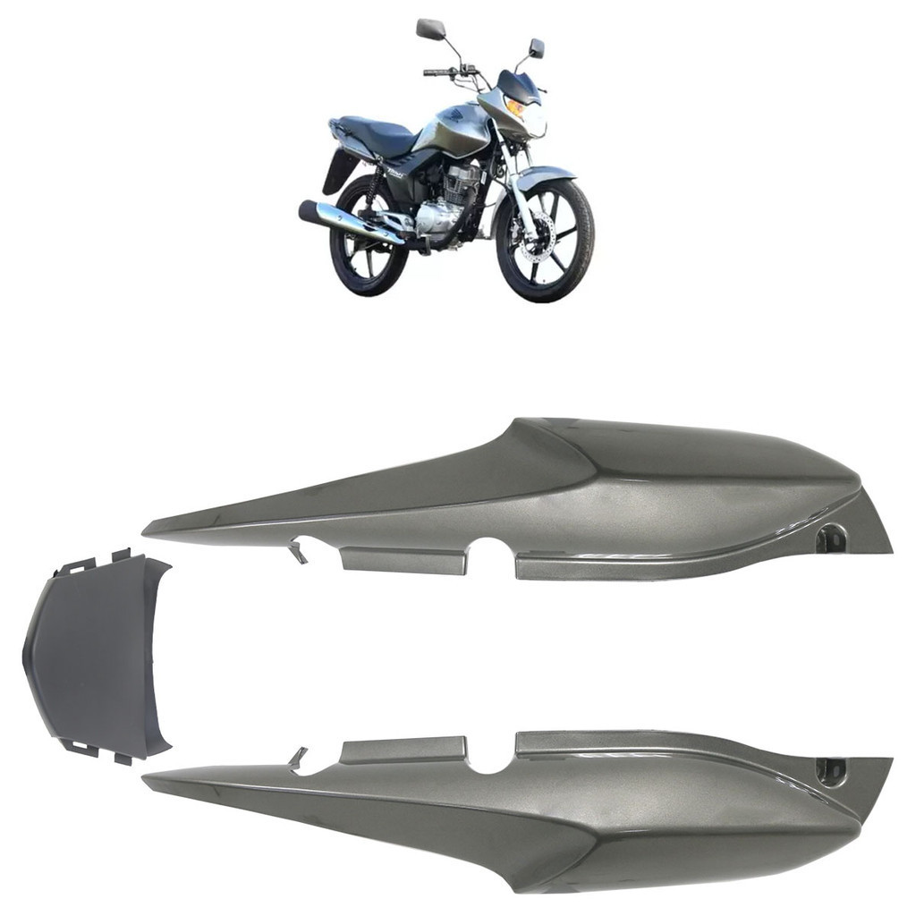 Kit Rabeta Traseira CG 150 Titan Mix 2009 2010 2011 2012 2013 Prata Lisa 3 Peças em Oferta na Shopee