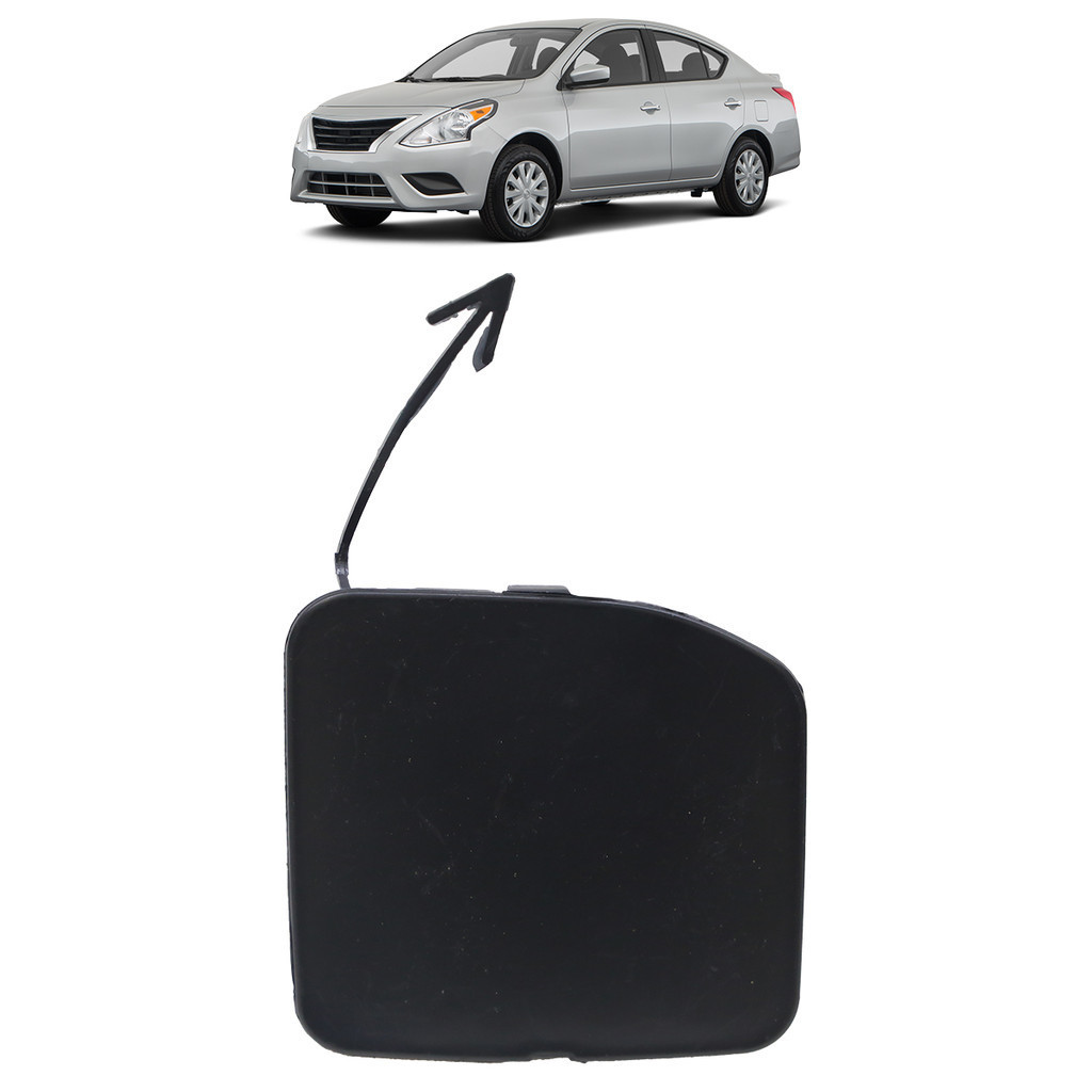 Tampa Reboque Parachoque Dianteiro Versa 2015 2016 2017 2018 Preto em Oferta na Shopee