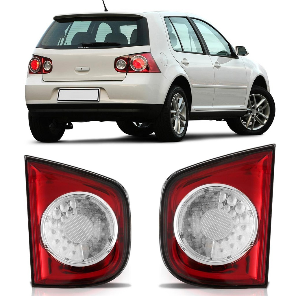 Lanterna Traseira Golf 2007 2008 2009 Tampa Porta Malas Bicolor Lente Lisa Acrilico em Oferta na Shopee