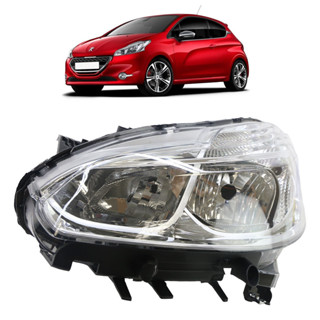 Farol Dianteiro 208 2013 2014 2015 2016 Máscara Cromada em Oferta na Shopee