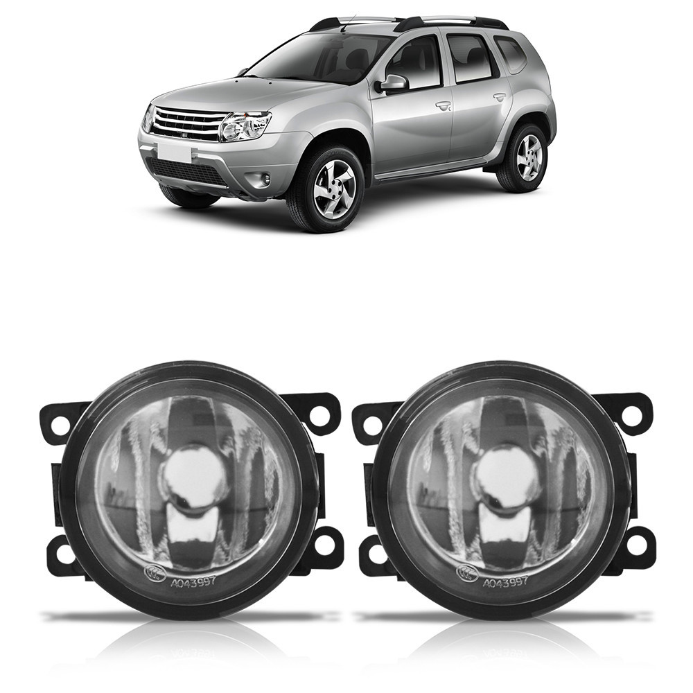 Par Farol Milha Auxiliar Duster 2011 2012 2013 2014 2015 2016 2017 2018 2019 2020 Lente Lisa Vidro - Spare Parts and Accessories for Vehicles