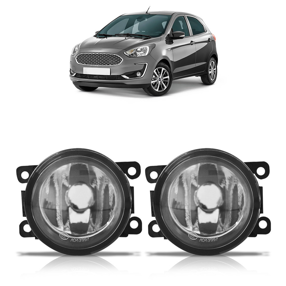 Par Farol Milha Auxiliar Ka 2014 2015 2016 2017 2018 2019 2020 Lente Lisa Vidro Foco Manual - Spare Parts and Accessories for Vehicles