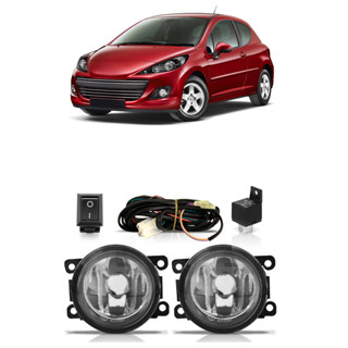 Farol Milha Auxiliar 207 2006 2007 2008 2009 2010 Completo Lente Lisa Vidro Foco Manual em Oferta na Shopee