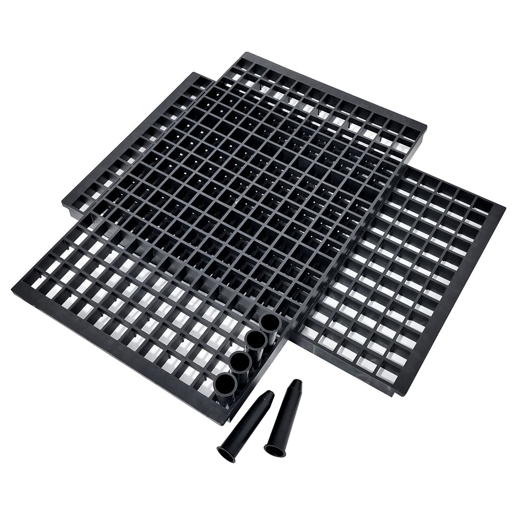 Kit 2 Bandejas Plana 228 Células Completas Com Tubetes 55cm Plantio Cultivo Mudas Plantas Horta