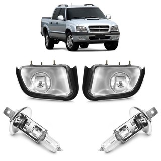 Kit Par Farol de Milha Auxiliar + Par Lâmpada H1 S10 2001 2002 2003 2004 2005 2006 2007 2008 2009 2010 2011 em Oferta na Shopee