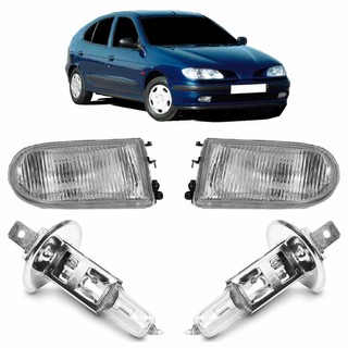 Kit Par Farol Milha Auxiliar + Par Lâmpada H1 Megane 1996 1997 1998 1999 em Oferta na Shopee