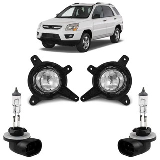 Kit Par Farol de Milha Auxiliar + Par Lâmpada H27 Sportage 2009 2010 2011 em Oferta na Shopee