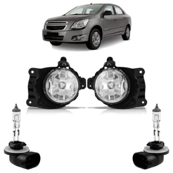 Kit Par Farol de Milha Auxiliar + Par Lâmpada H27 Cobalt 2012 2013 2014 2015