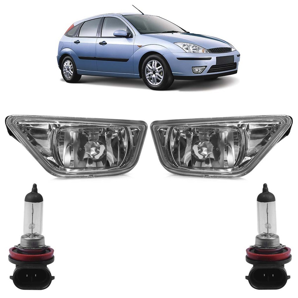 Kit Par Farol de Milha Auxiliar + Par Lâmpada H8 Focus 2004 2005 2006 2007 2008 - Spare Parts and Accessories for Vehicles