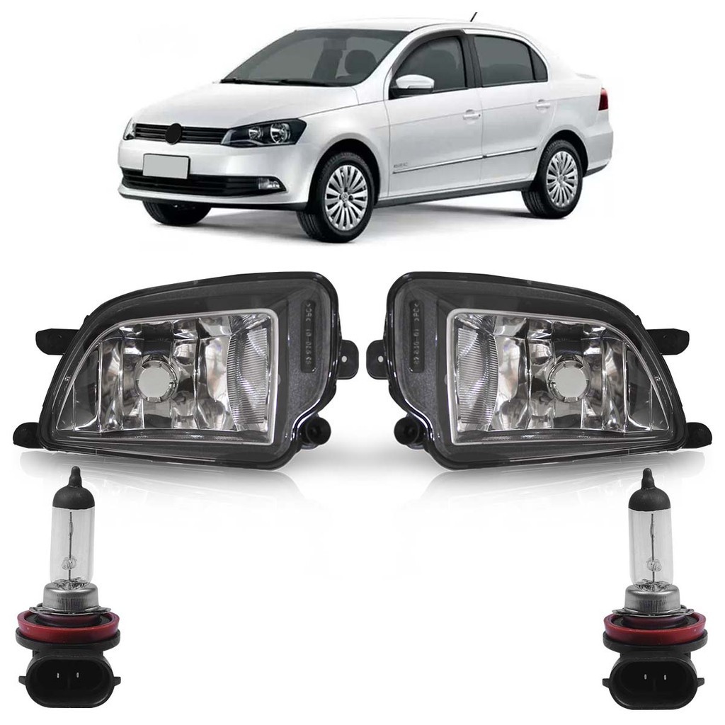 Kit Par Farol de Milha Auxiliar + Par Lâmpada H8 Voyage G6 2012 2013 2014 2015 2016 em Oferta na Shopee