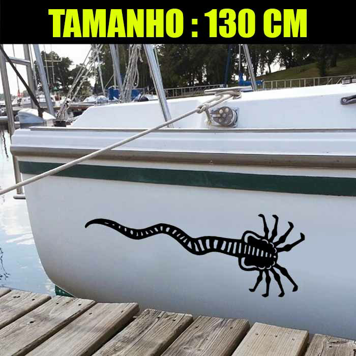 Adesivo Lateral de Barco 2 Lados - MOSNTRO ALIEN ART