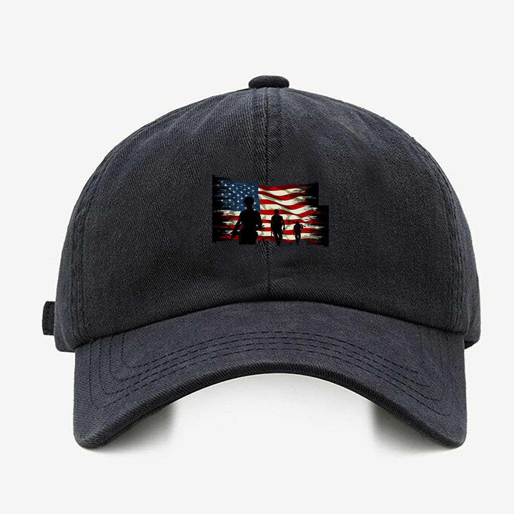 Bone baseball Masculino Bege Preto Branco Usa  Bandeira Exercito