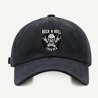 Bone baseball Masculino Bege Preto Branco Forever Rock And Roll em Oferta na Shopee