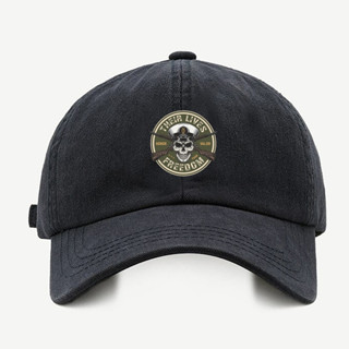 Bone baseball Masculino Bege Preto Branco Their Lives Freedom