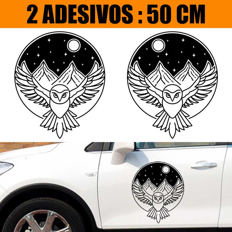 Kit Adesivos Carro Caminhão 2 Lados - Coruja Magnifica