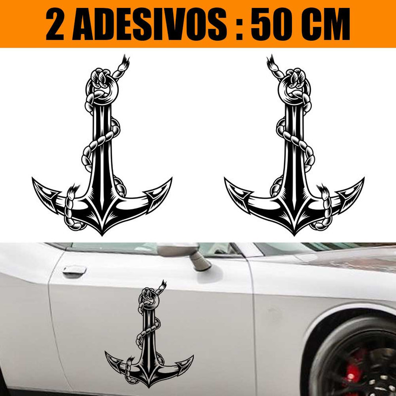 Kit Adesivos Carro Caminhão 2 Lados - Ancora Marinheiro