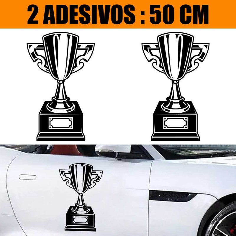 Kit Adesivos Carro Caminhão 2 Lados - Trofeu Futebol