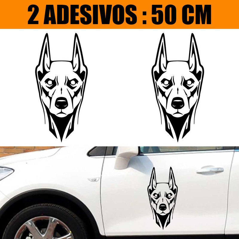 Kit Adesivos Carro Caminhão 2 Lados - Doberman Serio