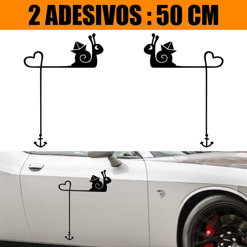Kit Adesivos Carro Caminhão 2 Lados - Caracol Ancora Art