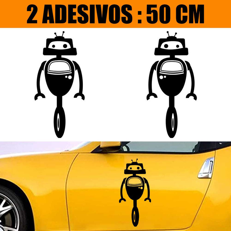 Kit Adesivos Carro Caminhão 2 Lados - Robo Monociclo