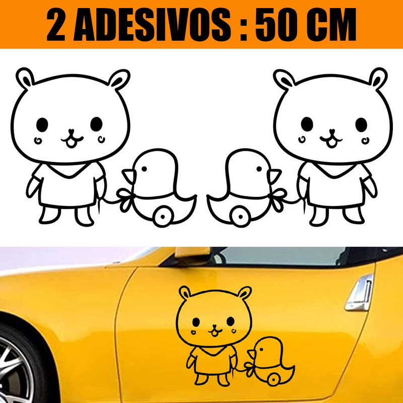Kit Adesivos Carro Caminhão 2 Lados - Pet Patinho Arte