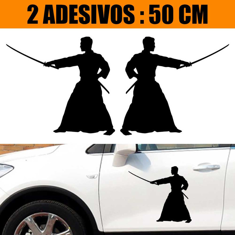 Kit Adesivos Carro Caminhão 2 Lados - Ataque Samurai